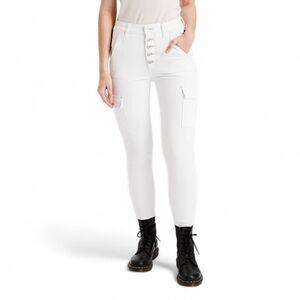 American Eagle Women’s Y2K Cargo Button Fly Comfy Stretch High Waist Jeans Sz 10